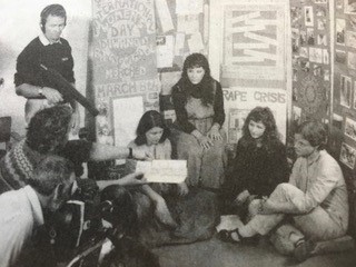 Group of women in the early days of the women's movement at the women's information centre